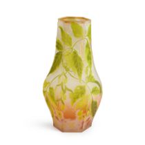 Galle Cameo Glass Vase with Boxelder Foliage, Nancy, France, c. 1900, marked in cameo 'Galle,' h...