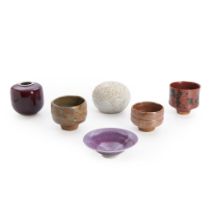 Six Gerry Williams (1926-2014) Studio Pottery Vessels, New Hampshire, c. 1980, all with artist's...