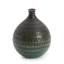 Stig Lindberg (1916-1982) Vase, Sweden. c. 1965, glazed stoneware, incised signature and studio ...