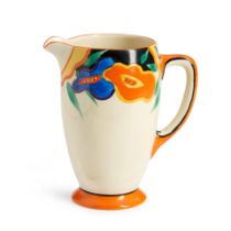 Clarice Cliff (1899-1972) 'Garland' Pattern Pitcher, Burslem, England, late 1930s, ink stamp mar...