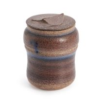 Karen Karnes (1925-2016) Studio Pottery Covered Jar, New York, c. 1970, unmarked, ht. 6 1/4, dia...