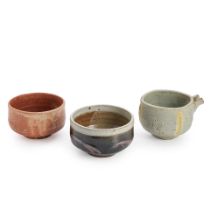 Three Warren MacKenzie (1924-2018) Studio Pottery Bowls, Stillwater, Minnesota, c. 2000, bowl wi...