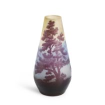 Galle Cameo Glass Vase, Nancy, France, late 19th century, mark in cameo 'Galle,' ht. 6 3/4 in.