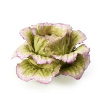 Katherine Houston Cabbage with Purple Leaf Tips, Massachusetts, dated 2017, porcelain, artist si...