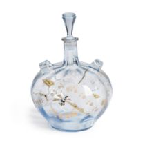 Emile Galle (1846-1904) Enameled Glass Bottle, Nancy, France, late 19th century, decorated with ...