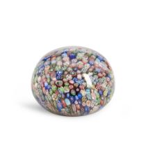 Close-packed Millefiori Glass Paperweight, 19th century, dia. 2 3/4 in.