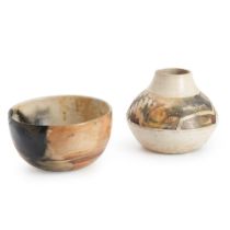 Two Bennett Bean (b. 1941) Studio Pottery Vessels, New Jersey, c. 1970, bowl with artist's mark,...