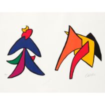 Alexander Calder (1898-1976); Lune jaune et porc qui pique, from Stabiles;