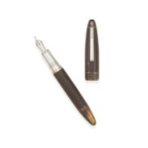 MONTBLANC. A LIMITED EDITION GRENADILLE AND STERLING SILVER FOUNTAIN PEN