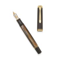 PELIKAN. A RESIN AND GOLD PLATED FOUNTAIN PEN