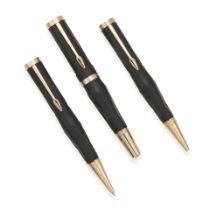 MONTBLANC. A LIMITED EDITION SET OF A MECHANICAL PENCIL, ROLLERBALL AND FOUNTAIN PEN