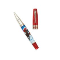 MONTEGRAPPA. A LIMITED EDITION CELLULOID AND STERLING SILVER ROLLERBALL PEN