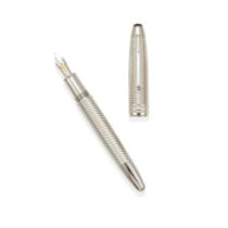 MONTBLANC. A PLATINUM PLATED FOUNTAIN PEN