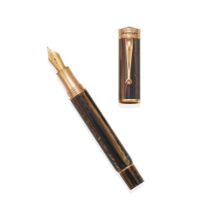 MONTEGRAPPA. A LIMITED EDITION RESIN AND GILT SILVER FOUNTAIN PEN