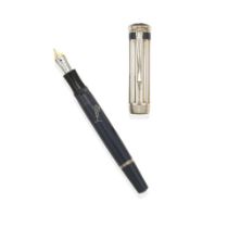 MONTBLANC. A LIMITED EDITION RESIN AND STERLING SILVER FOUNTAIN PEN
