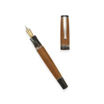 DELTA. A LIMITED EDITION WOOD, RESIN AND RHODIUM FOUNTAIN PEN