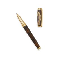 S.T. DUPONT. A LIMITED EDITION GILT AND RESIN FELT TIP PEN
