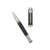 MONTBLANC. A LIMITED EDITION RESIN AND PLATINUM COATED ROLLERBALL PEN