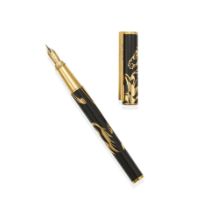 S.T. DUPONT. A LIMITED EDITION GOLD PLATED FOUNTAIN PEN