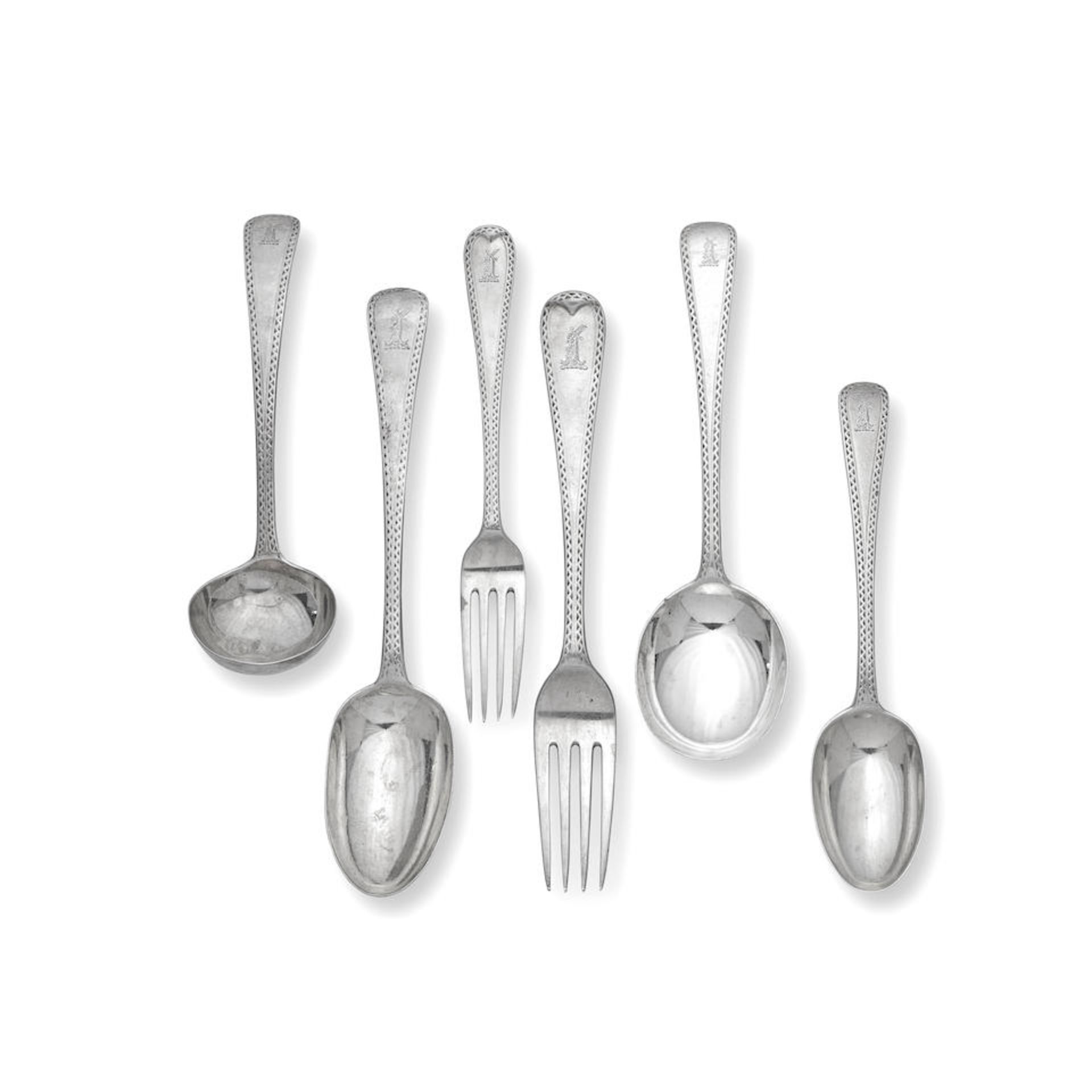 A large quantity of silver flatware various maker's and dates (Qty)