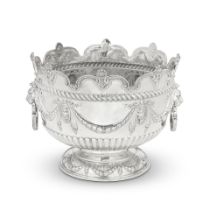 A large Victorian silver Monteith style bowl Frederick Brasted, London 1872