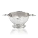 A Dutch silver two-handled brandy bowl Maker's mark a clover for Jan Sjoerds, Bolsward, date let...