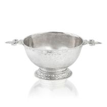 A Dutch silver two-handled brandy bowl Maker's mark a clover for Jan Sjoerds, Bolsward, date let...