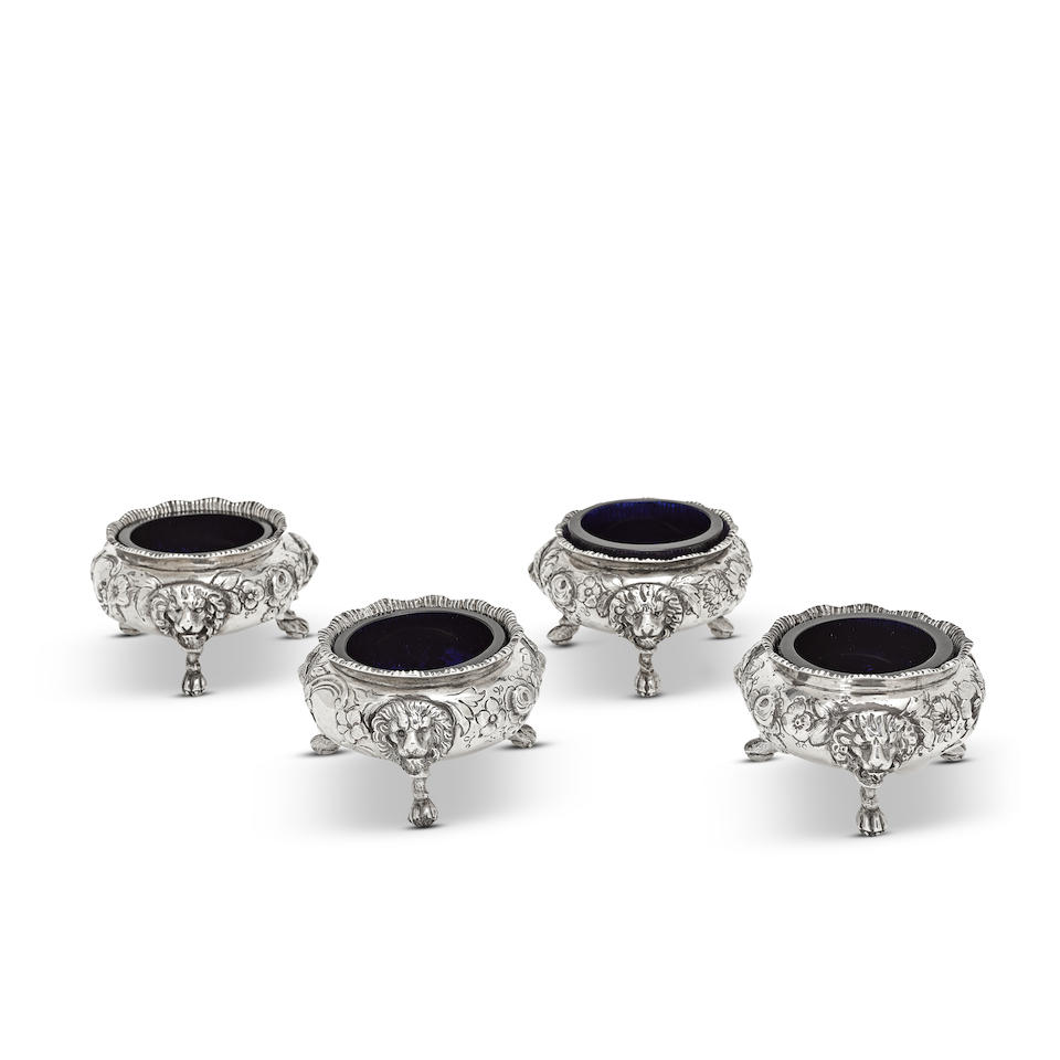 A set of four Victorian silver salts William Robert Smily, London 1845 (4)