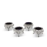 A set of four Victorian silver salts William Robert Smily, London 1845 (4)