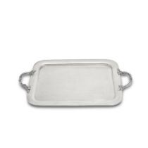 A Mexican silver two-handled tray stamped Sanborns Mexico Sterling, Hecho En Mexico D.F., LF, 0.925