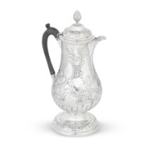 A large George III Irish silver hot water jug Edward Boyce, Dublin circa 1775