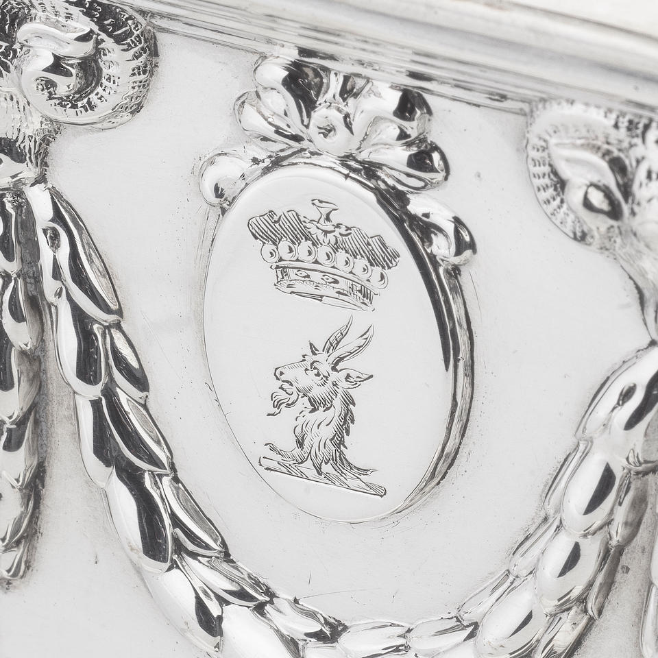 A rare pair of George III silver Neo Classical candlesticks John Carter, London 1772 (2) - Image 2 of 2
