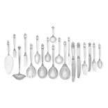 GEORG JENSEN: a silver Acorn (Konge) table service of flatware and cutlery post 1945 period mar...