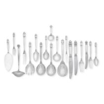 GEORG JENSEN: a silver Acorn (Konge) table service of flatware and cutlery post 1945 period mar...
