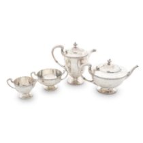 A Scottish silver four-piece tea service John Alexander Fettes, Glasgow 1929 (4)