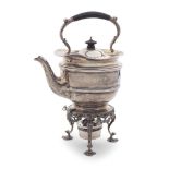 An Irish silver tea kettle on stand West & Son, Dublin 1918