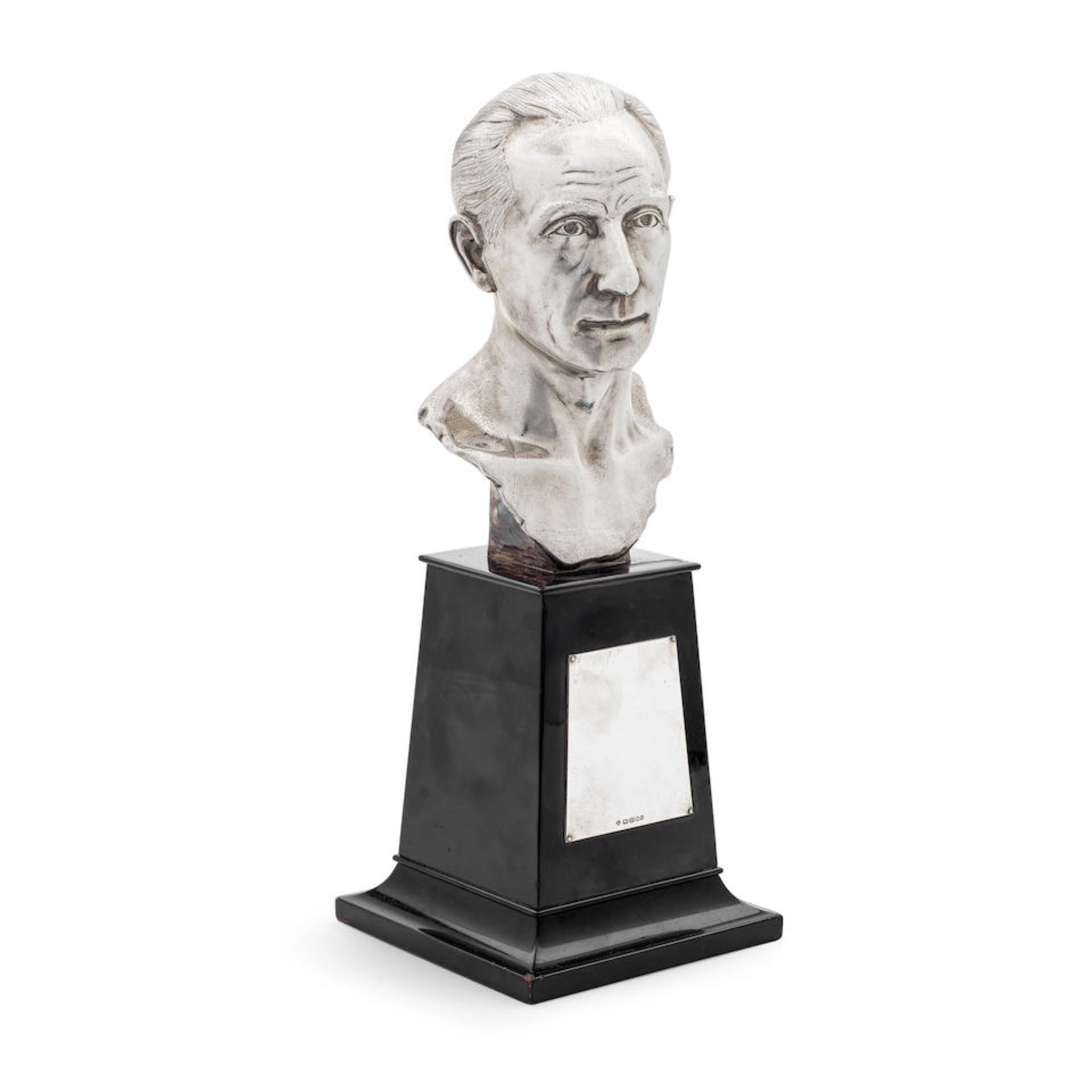 ASPREY: a silver bust of football legend Sir Stanley Matthews (1915–2000) London 2001