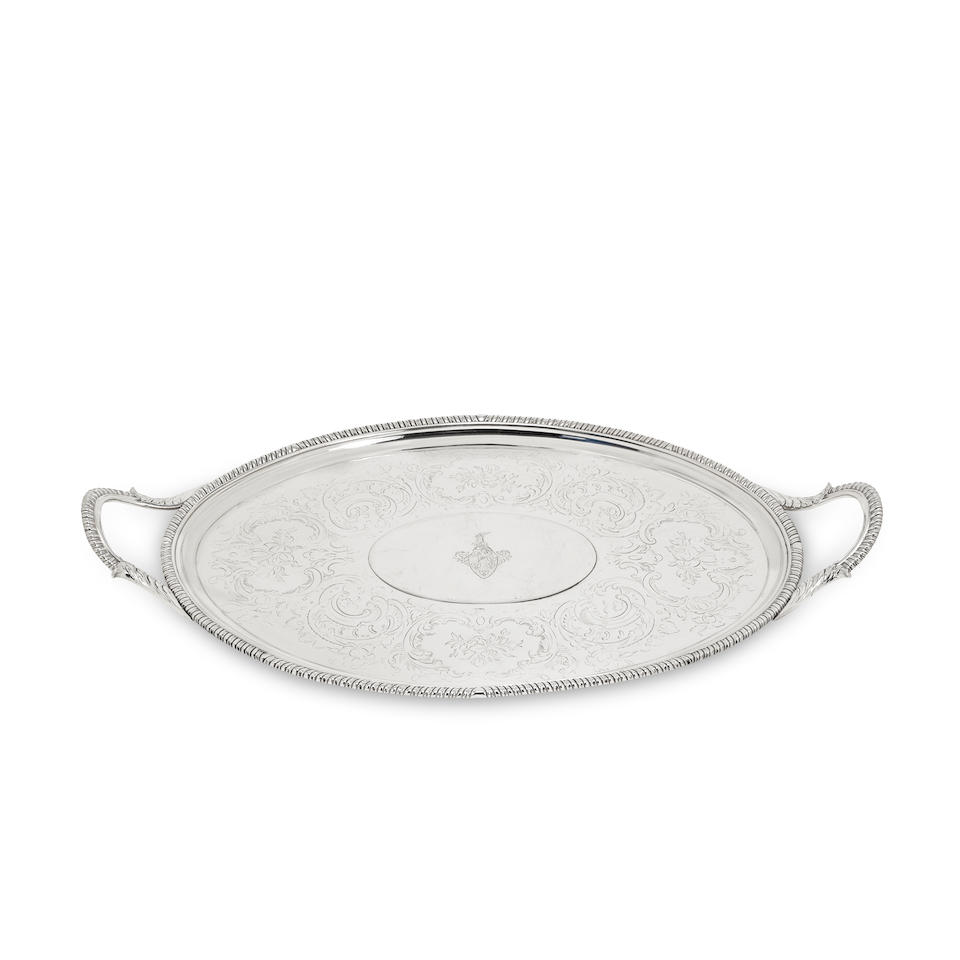 A George III silver two-handled tray possibly John Mewburn, London 1807