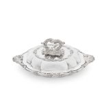 A Victorian silver entrée dish and cover John Samuel Hunt, London 1863, also stamped HUNT ...