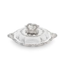 A Victorian silver entrée dish and cover John Samuel Hunt, London 1863, also stamped HUNT ...