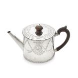 A George III silver drum teapot John Robins, London 1775