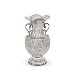 A Continental silver vase incuse stamped and 900