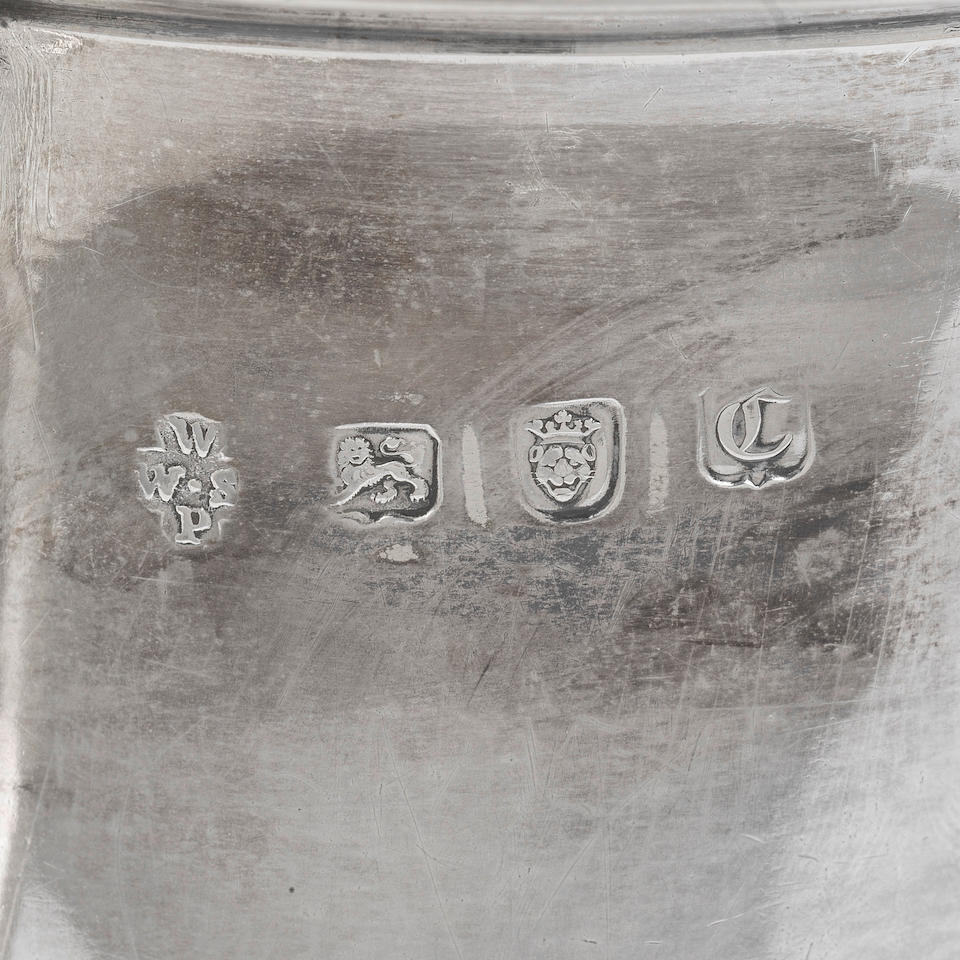 A George II silver lidded tankard William Shaw & William Priest, London 1758 - Image 2 of 2