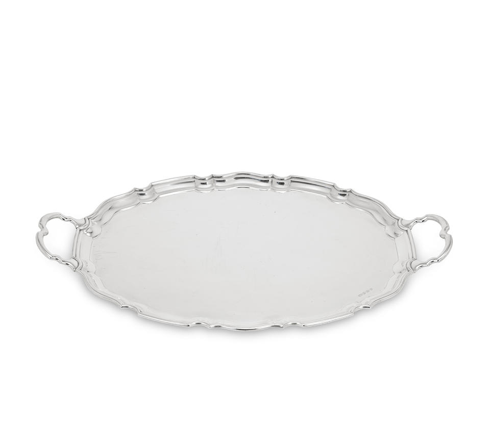 A silver two-handled tray E Viner, Sheffield 1934