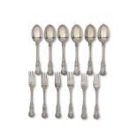 A collection of silver flatware various maker's and dates (Qty)