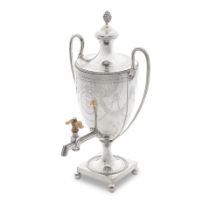 A good George III silver two-handled hot water / tea urn William Holmes, London 1784, no duty mark