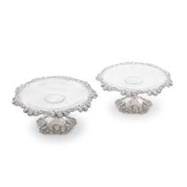 A pair of American silver 'Clover' pattern dishes Tiffany & Co, with pattern and order numbers 1...