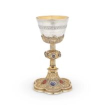 A Victorian silver-gilt and enamelled chalice John Hardman & Co, Birmingham 1872