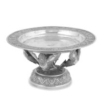 A Thai silver tazza unmarked