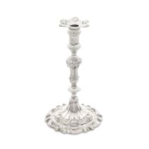 A George III cast silver taperstick / small candlestick William Tuite, London 1771